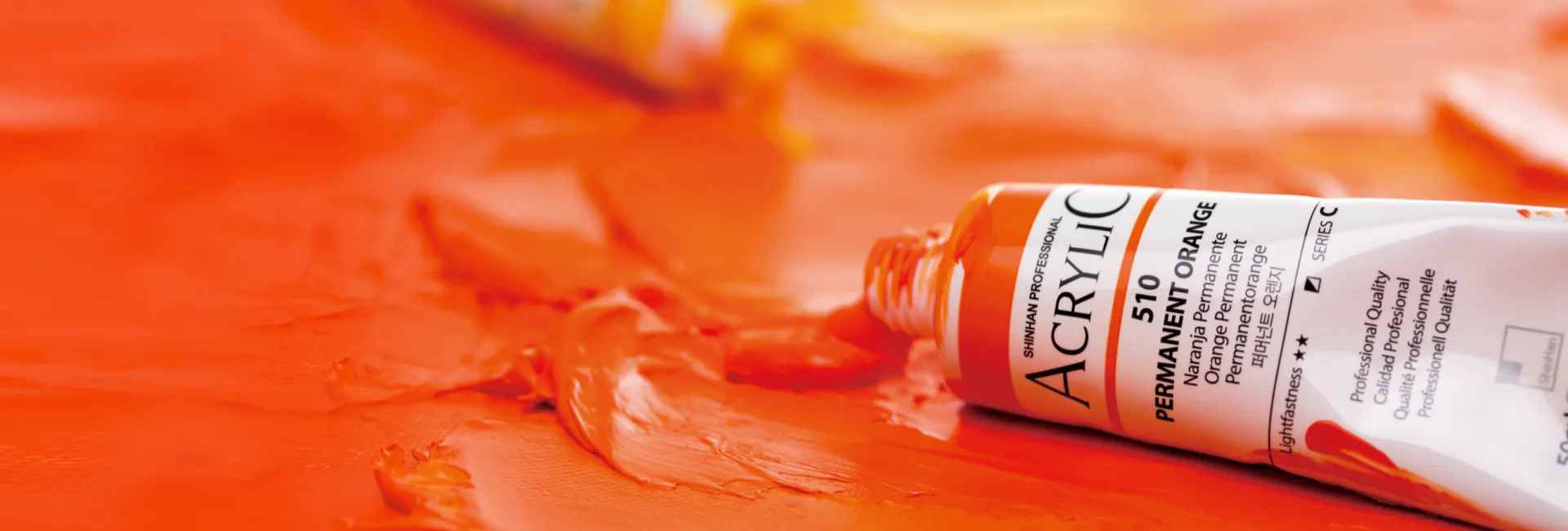 Shinhan Acrylic color, gesso and varnish.