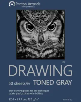 Drawing toned grey A/4 22,4x29,7cm