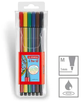 Stabilo 68 6db készlet alap színek