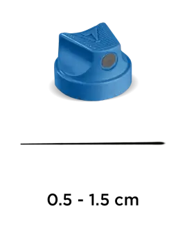 FLAME™ cap "Super Fine" (blue/grey) 0,5-1,5cm