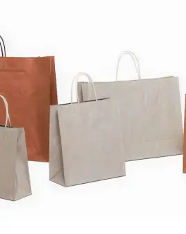 Zsinórfüles bronz és platina színű papírtáska